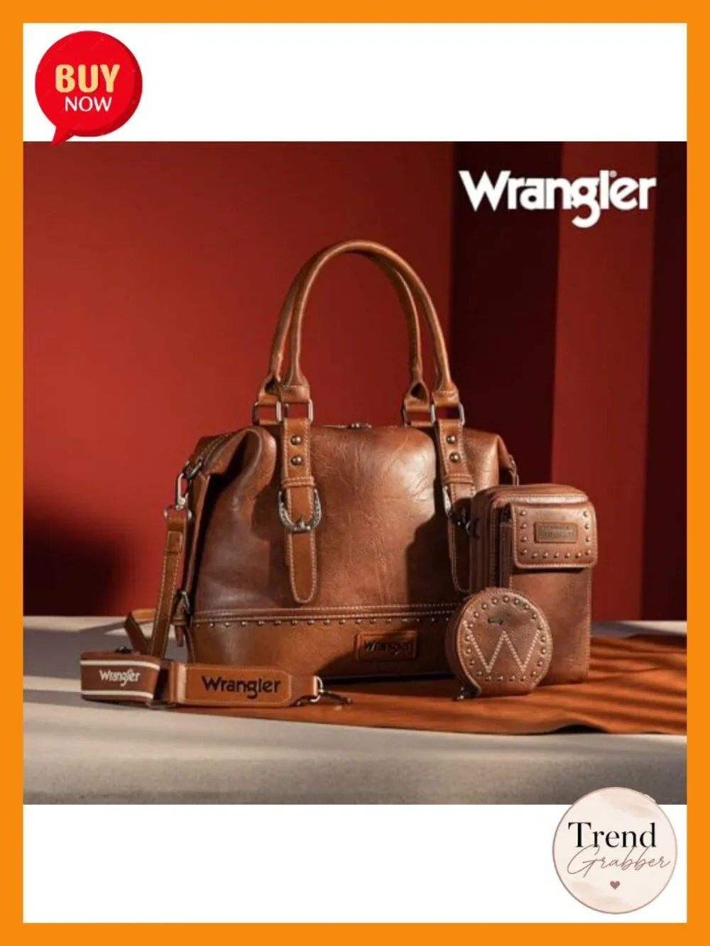 Faux Leather Doctor Bag Set Top-Handle Satchel w/ Cell Phone Bag Coin Purse